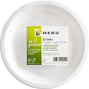 Zuckerrohr teller heku 30512 50 teller be green o 23cm