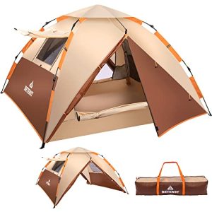 4-Personen-Zelt BETENST Camping Zelt, Pop up Zelt 3 Personen Familie