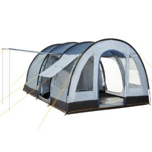 4-Personen-Zelt CampFeuer Zelt TunnelX für 4 Personen | Grau/Blau
