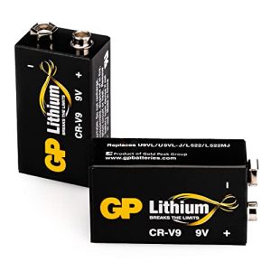 9V-Batterie GP Lithium 9V Block Batterien Longlife, 9 Volt Lithium