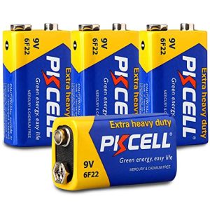 9V-Batterie PKCELL Batterie 9V 6F22 Blockbatterie 3 Jahre Haltbarkeit