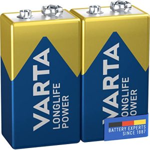 9V-Batterie Varta Batterien 9V Blockbatterie, 2 Stück, Longlife