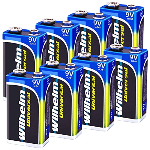 9V-Batterie Wilhelm 8 x Universal 9V Block Batterien - 9v batterie wilhelm 8 x universal 9v block batterien