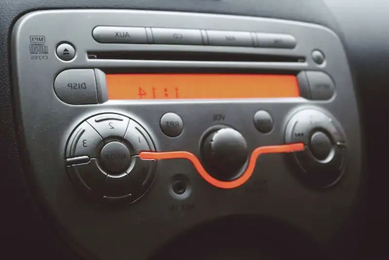 rádio de carro retrô