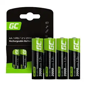 Aa akku green cell akku 2000 mah 1 2v 4 stueck batterien aa mignon 1