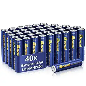 Aaa batterie bonai longlife alkaline batterien aaa 40 stueck 15v