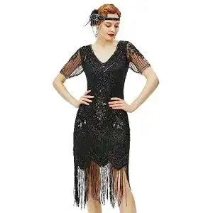 Abendkleid kurz babeyond 1920s kleid damen flapper kleid