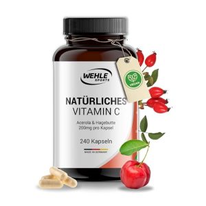 Acerola-Kapseln Wehle Sports Natürliches Vitamin C Hochdosiert