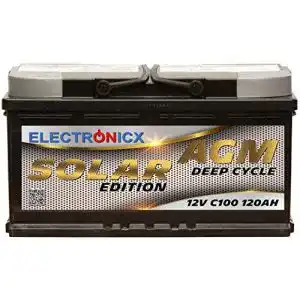 Agm batterie 120ah electronicx solarbatterie 12v 120ah solar edition