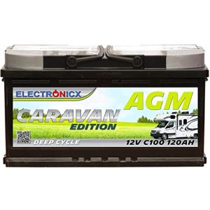 AGM-Batterie 120Ah Electronicx Wohnwagen AGM Batterie 120Ah 12V