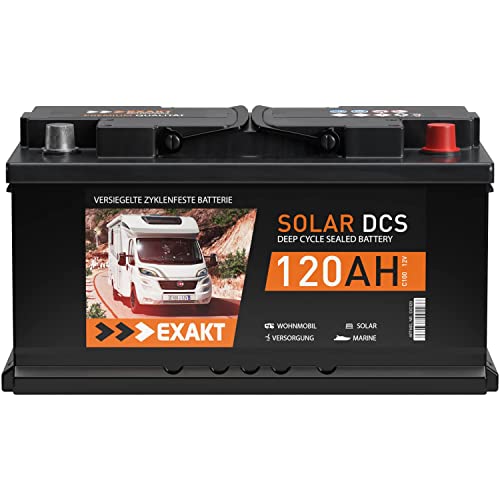 AGM-Batterie 120Ah Exakt Solarbatterie 120Ah 12V DCS Wohnmobil