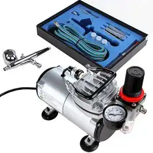 Airbrushpistole timbertech airbrush set mit kompressor double