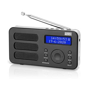 Akku-Radio August Tragbares Radio mit DAB+/DAB/FM – MB225 – RDS 40