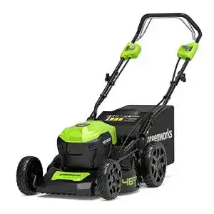 Akku rasenmaeher fuer grosse flaechen greenworks gd40lm46sp