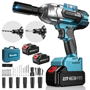 Cordless Impact Wrench Seesii Cordless Impact Wrench 650Nm (479 Ft-lb)