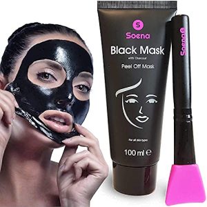 Aktivkohle-Maske Soena Das ORIGINAL – ® Black Mask + MASKENPINSEL