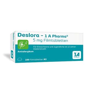 Allergietabletten 1A PHARMA Deslora, 5 mg Filmtabletten