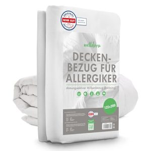 Allergiker-Bettwäsche Welldora, Milbenbezug Bettdecke 135x200 - allergiker bettwaesche welldora milbenbezug bettdecke 135x200 1