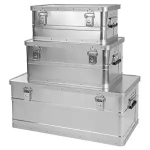 Aluboxen onvaya alubox 3er set stapelbar alukisten mit deckel