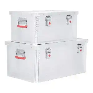 Aluboxen stier alubox set aluminiumbox 50l und 85l stapelbar