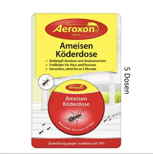 Ameisengift Aeroxon Köderdose im 5er Pack zur Ameisenbekämpfung