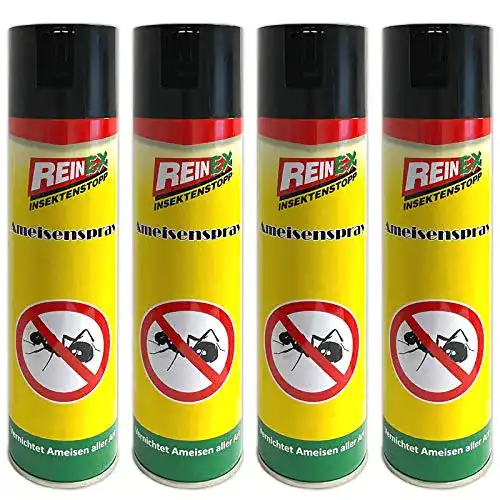 Reinex Ameisengift 4er Set mit 400ml Ameisenspray für Insektenbekämpfung