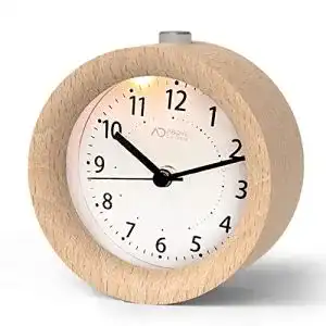Analog wecker aboveclock wecker analog ohne ticken holz