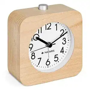 Analog wecker navaris analog holz wecker mit snooze retro