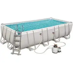 Aufstellpool rechteckig bestway power steel rectangular frame pool