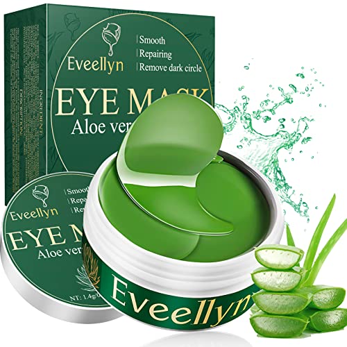 Augenpad Eveellyn, 60Pcs gegen Augenringe, Aloe Vera Eye Pads