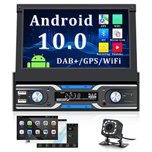 Autoradio mit ausfahrbarem Display CAMECHO DAB Plus Android 10