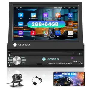 Autoradio mit ausfahrbarem display hodozzy android 2g64g autoradio