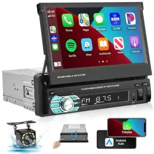 Autoradio mit ausfahrbarem display podofo 1din autoradio carplay