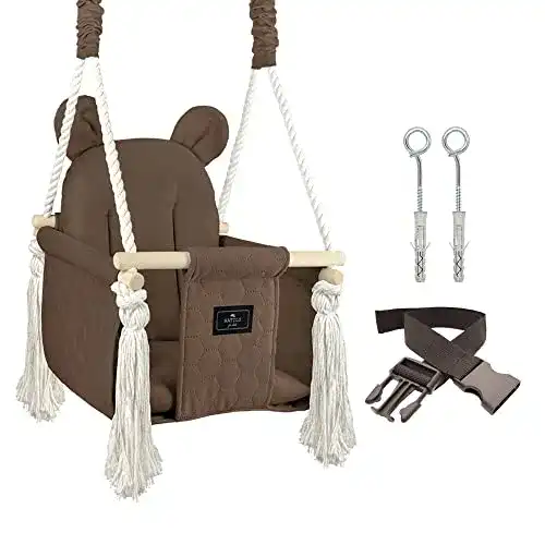 Babyschaukel Set für Innen und Außen – NATILU Bär Modell