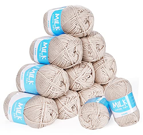 Babywolle ilauke Baby Häkelgarn 12er* 50g/Ball, Super Weich