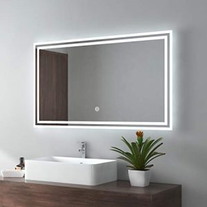Badspiegel EMKE LED 100x60cm, mit Beleuchtung - badspiegel emke led 100x60cm mit beleuchtung