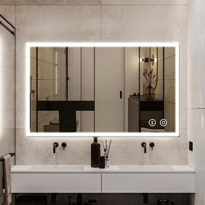 Badspiegel YOLEO mit Beleuchtung 100x60 cm, Wandspiegel - badspiegel yoleo mit beleuchtung 100x60 cm wandspiegel