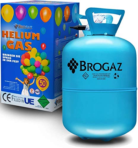 Ballongas BROGAZ Große Flasche Heélium 0,40 m³ für 50 Luftballons
