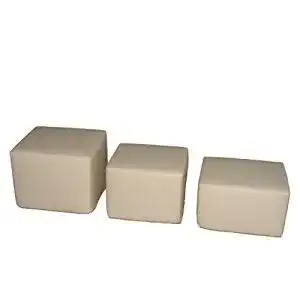 Bandscheibenwuerfel lederkonzept beige waehlbare groesse