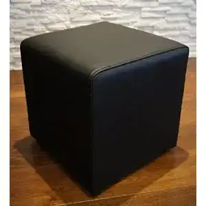 Bandscheibenwuerfel quattro meble schwarz echtleder hocker 40x40x40cm