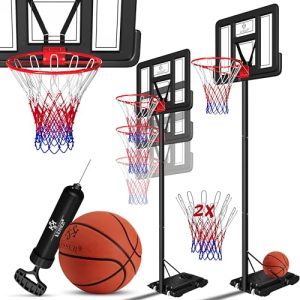 Basketballkorb KESSER ® Premium Ständer Rollen inkl. Basketball - basketballkorb kesser premium staender rollen inkl basketball