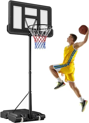 Basketballkorb YOLEO Outdoor, mit Rollen, 130-305 cm