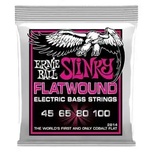 Bass saiten ernie ball super slinky flatwound e staerke 45 100