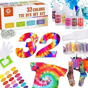 Batikfarben Genround Set, 32 Farbe DIY Stoff Textil Farben sicher
