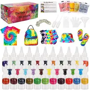 Batikfarben topdirect set 32 faerben tie dye kit diy textilfarbe