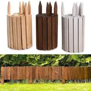 Beetumrandung birnepower rollborder rasenkante holzzaun laenge 200cm