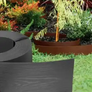 Beetumrandung gardenix flexibel holzoptik woodborder rasenkante