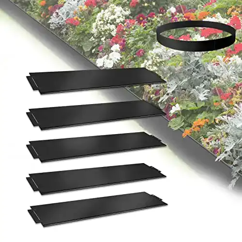 Beetumrandung HENGMEI Rasenkante aus verzinktem Metall 5m