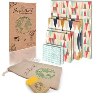Bienenwachstuch herzenswahl bienenwachstuecher 7er set inkl bio