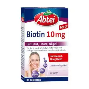 Biotin abtei 10mg forte hochdosiert fuer schoene haut haare